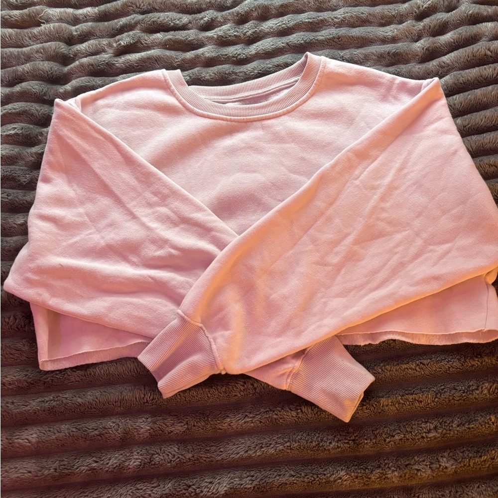 Pink Cropped Sweatshirt
